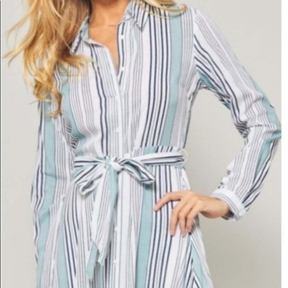 Striped shirt dress - Picture 2 of 6